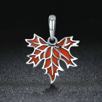 Jorrio Vintage Autumn Maple Leaf Sterling Silver Charm