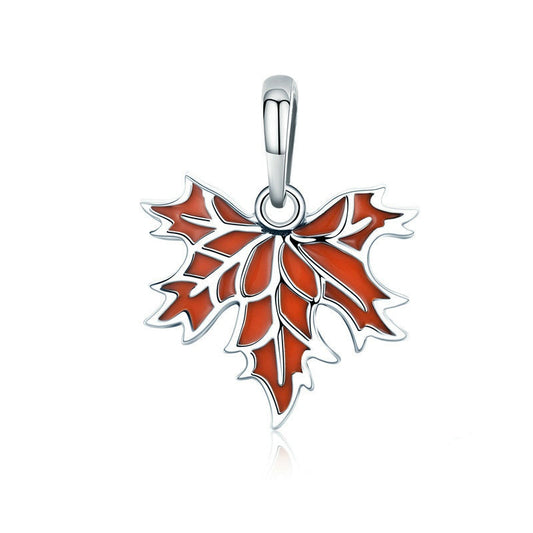 Jorrio Vintage Autumn Maple Leaf Sterling Silver Charm