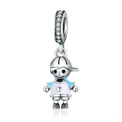 Jorrio Fashion Trend Cool Boy Sterling Silver Charm