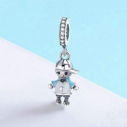 Jorrio Fashion Trend Cool Boy Sterling Silver Charm