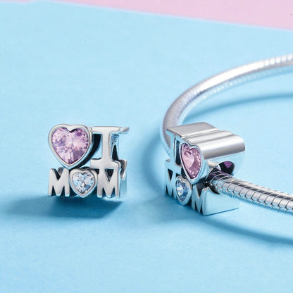 Jorrio I Love Mom Alphabet Sterling Silver Charm