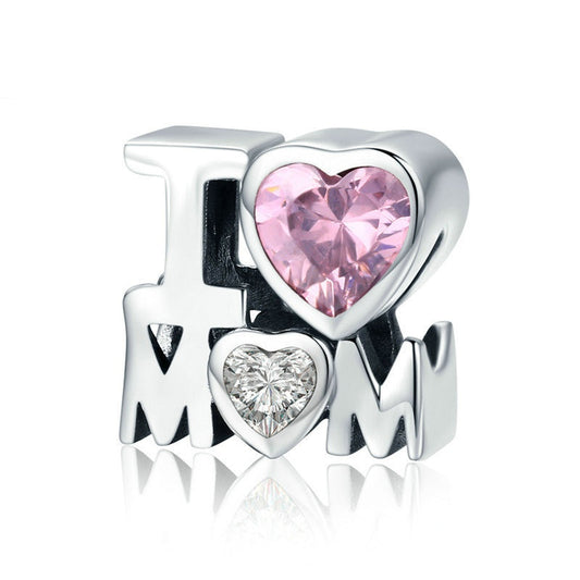 Jorrio I Love Mom Alphabet Sterling Silver Charm