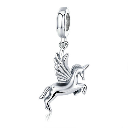 Jorrio Simple Flying Unicorn Sterling Silver Charm