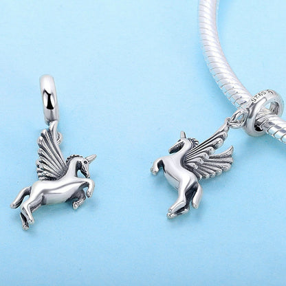 Jorrio Simple Flying Unicorn Sterling Silver Charm