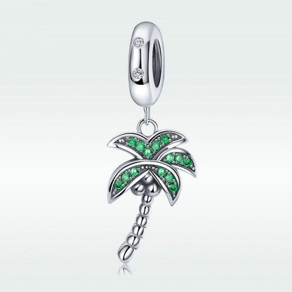 Jorrio Tropical Plant Coconut Tree Sterling Silver Charm