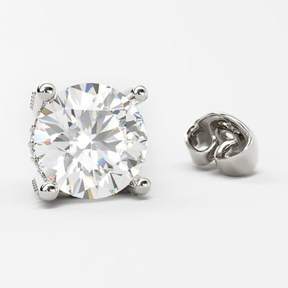 Jorrio Classic 2ct round cut Sterling Silver Stud Earrings