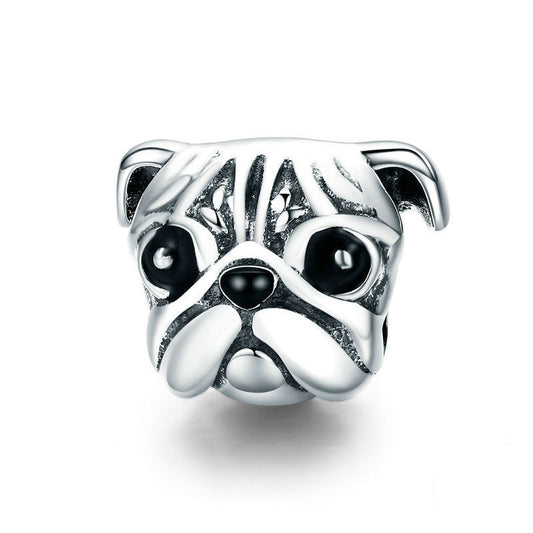 Jorrio Cute Animal Pug Puppy Sterling Silver Charm