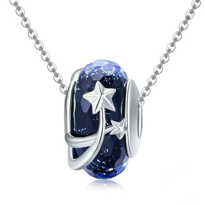 Jorrio Late Autumn Night Sky Glazed Sterling Silver Charm