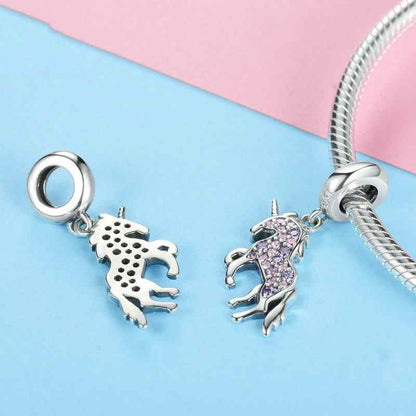 Jorrio handmade dreamy Unicorn sterling silver charms