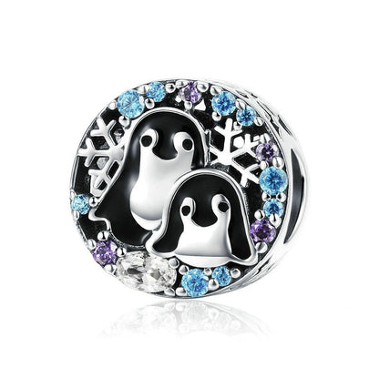 Jorrio Animal Winter Penguin House Sterling Silver Charm