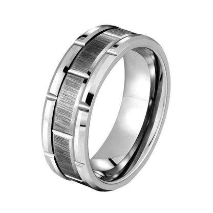 Jorrio handmade gold simple style trendy tungsten steel wedding men's band