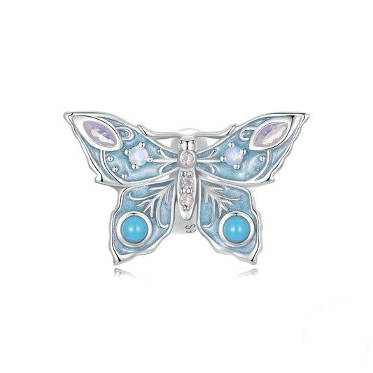 Jorrio Classical Blue Butterfly Sterling Silver Charm