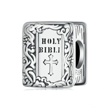 Jorrio Vintage Book Cross Sterling Silver Charm