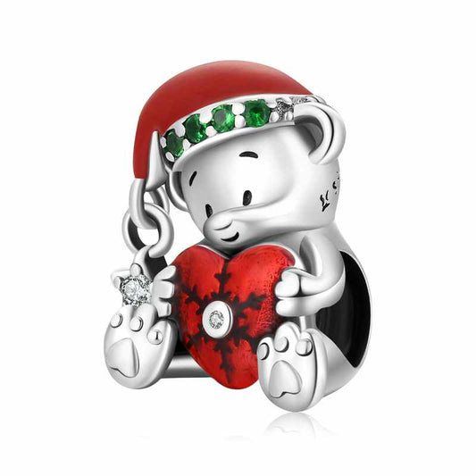 Jorrio handmade Christmas bear sterling silver charms