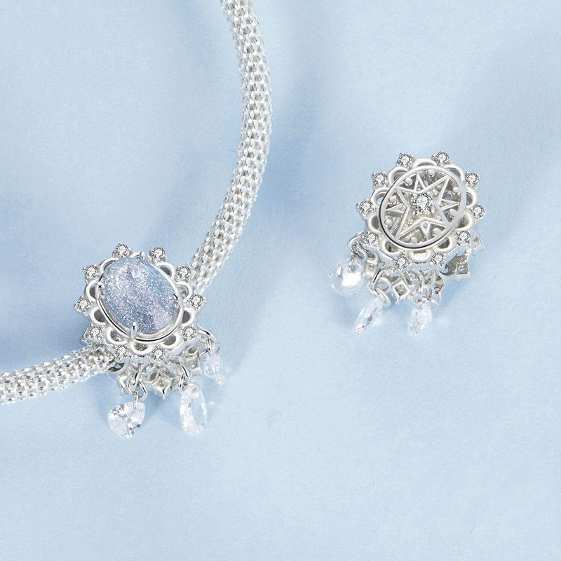 Jorrio Vintage Elegant Drop Shape Sterling Silver Charm