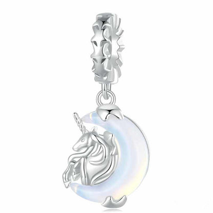 Jorrio handmade Moon Unicorn sterling silver charms