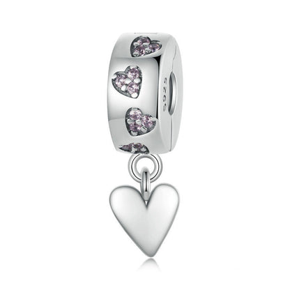 Jorrio Simple Heart Locator Buckle  Sterling Silver Charm