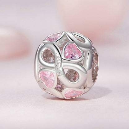 Jorrio Pink Eternal Mother's Love Sterling Silver Charm