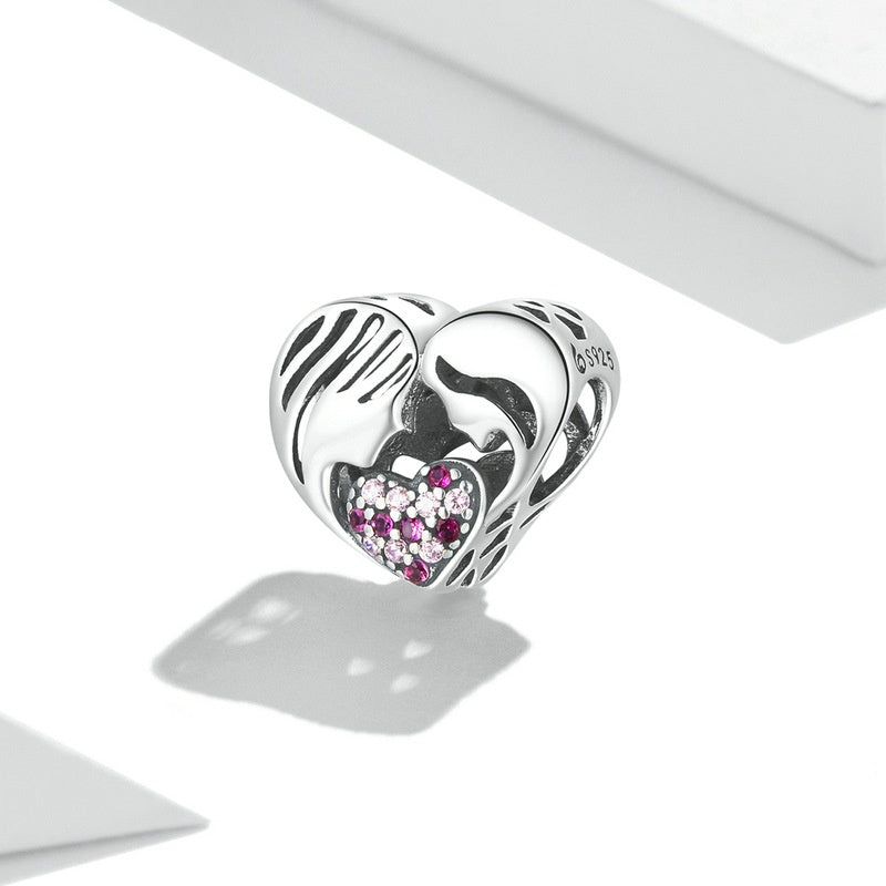 Jorrio Love Silhouette Openwork Sterling Silver Charm