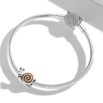 Jorrio Cute Animal Mr Snail Sterling Silver Charm