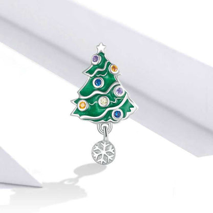 Jorrio Handmade Colourful Christmas Tree Sterling Silver Charms