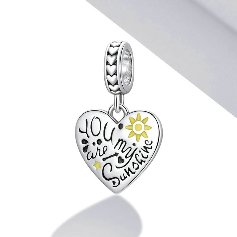 Jorrio You Are My Sunshine Engraved Love Sterling Silver Charm