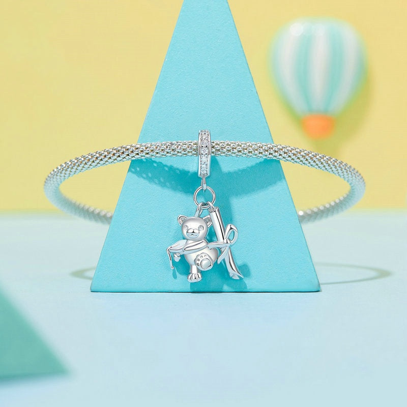 Jorrio Graduation Cute Bear Animal Sterling Silver Charm