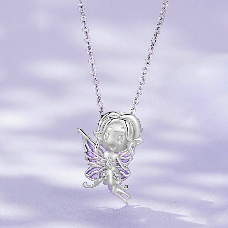 Jorrio Cute Sweet Girl Butterfly Genie Sterling Silver Charm