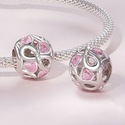 Jorrio Pink Eternal Mother's Love Sterling Silver Charm