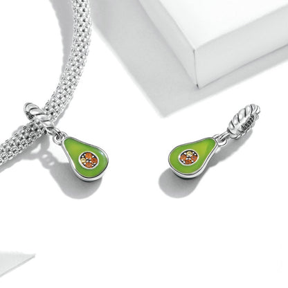 Jorrio Trendy Fruit Avocado Sterling Silver Charm