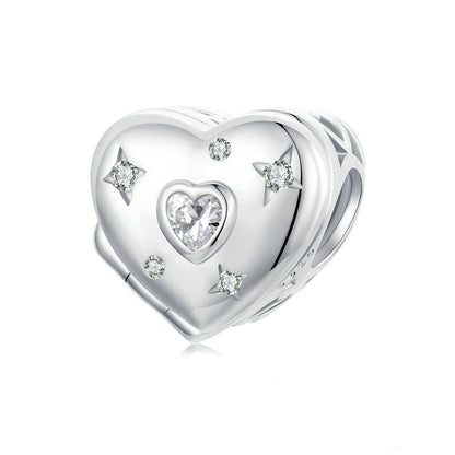 Jorrio Valentine's Day Open Heart Sterling Silver Charm