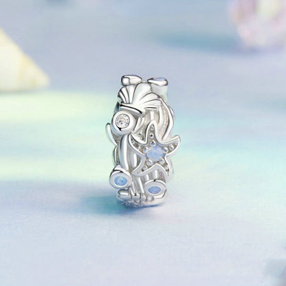 Jorrio Blue Ocean Opal Starfish Sterling Silver Charm