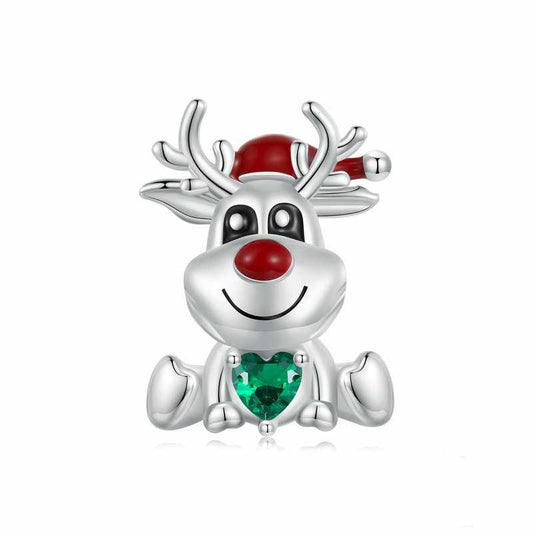 Jorrio Handmade Christmas Moose Sterling Silver Charms