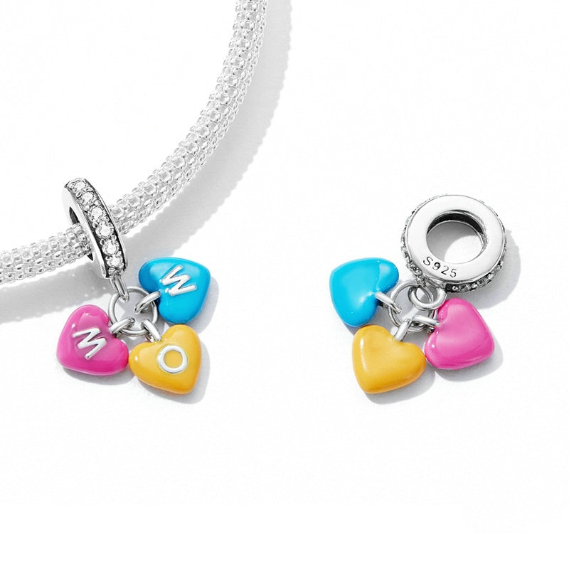 Jorrio Love Rainbow Candy Mother's Day Sterling Silver Charm