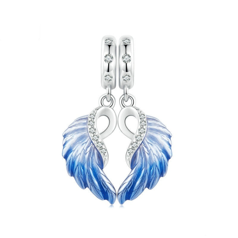 Jorrio Gradient Animal Blue Wing Sterling Silver Charm