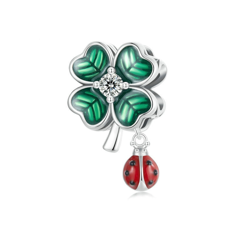 Jorrio Ladybird Lucky Clover Sterling Silver Charm