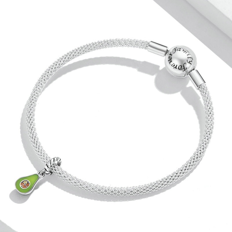 Jorrio Trendy Fruit Avocado Sterling Silver Charm