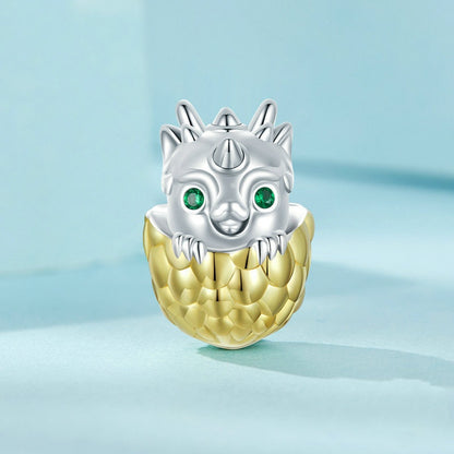 Jorrio New Year's Animal Dragon Egg Sterling Silver Charm