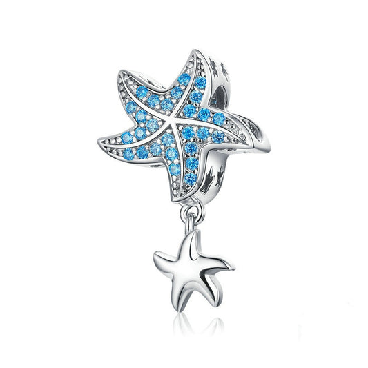 Jorrio Blue Ocean Starfish Sterling Silver Charm