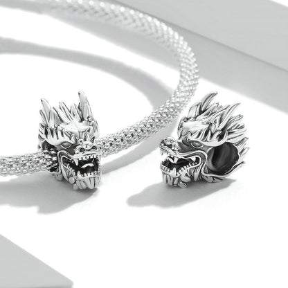 Jorrio New Year's Dragon Head Sterling Silver Charm