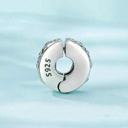 Jorrio Vintage Fashion Engraved Butterfly Positioning Clasp Sterling Silver Charm