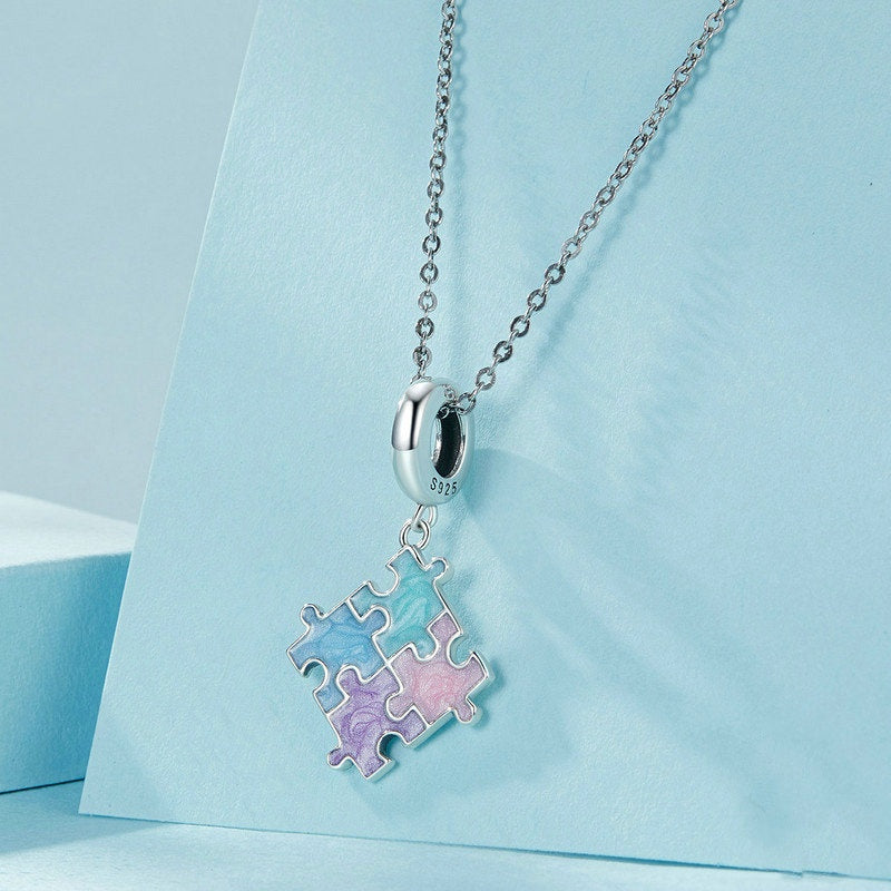 Jorrio Personalised Macaroon Puzzle Sterling Silver Charm