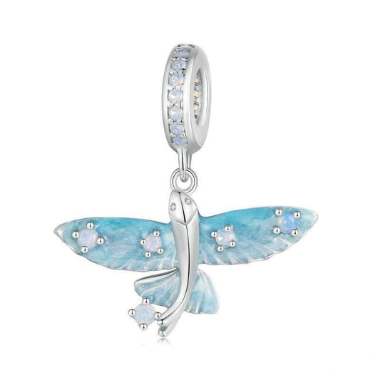 Jorrio Blue Flying Fish Sterling Silver Charm