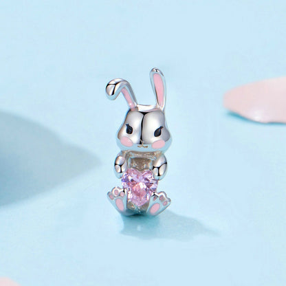 Jorrio Cute Easter Bunny Animal Sterling Silver Charm