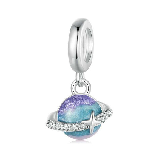 Jorrio Romantic Fantasy Space Mini Planet Sterling Silver Charm