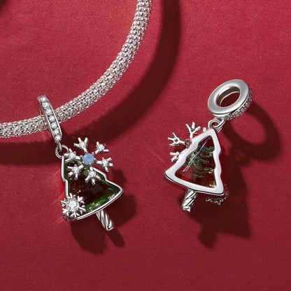 Jorrio handmade snowflake Christmas tree sterling silver charms