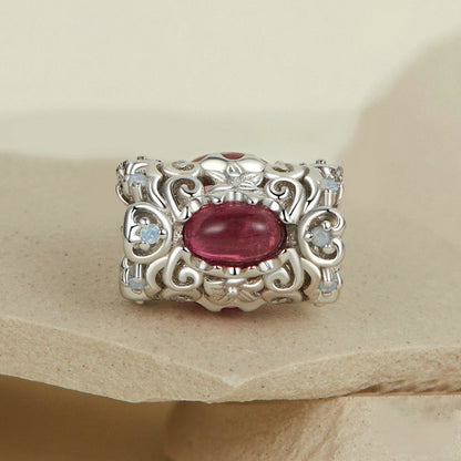Jorrio Elegant Openwork Vintage Flower Sterling Silver Charm