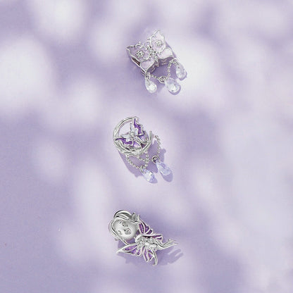 Jorrio Sweet Purple Butterfly Sterling Silver Charm