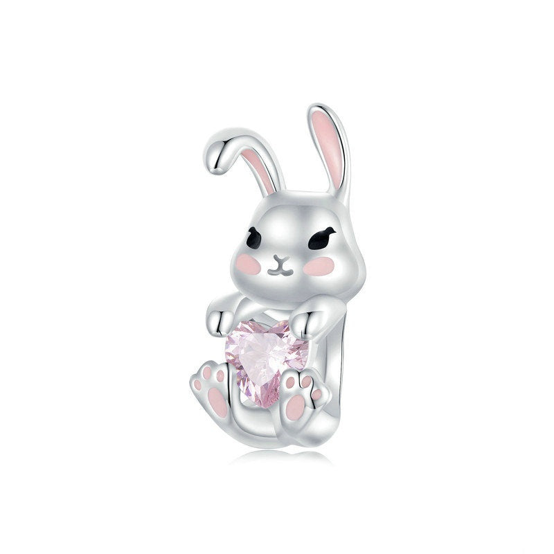 Jorrio Cute Easter Bunny Animal Sterling Silver Charm