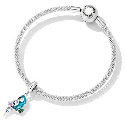 Jorrio Exquisite Feathered Animal Parrot Sterling Silver Charm